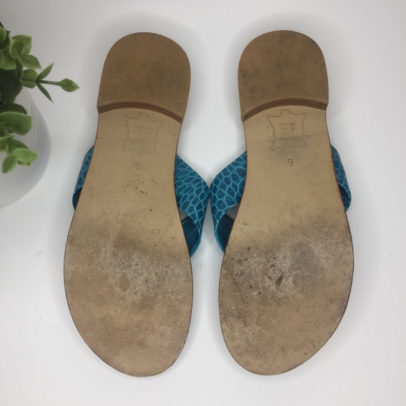 [Eliza B.] Leather Flip Flops/Sandals - Picture 7 of 8